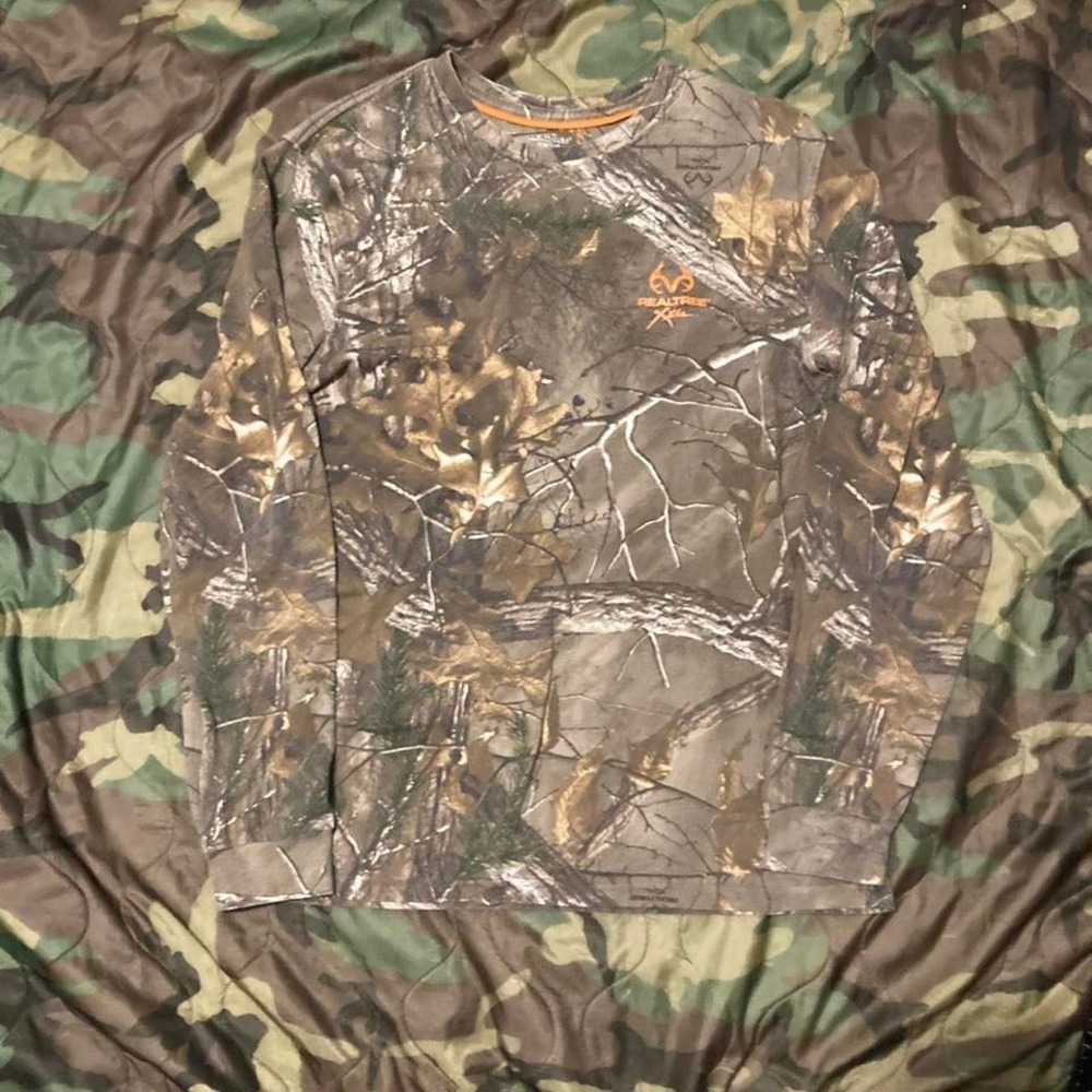 Realtree xtra longsleeve camo tee cotton blend‎ hunting size M/19